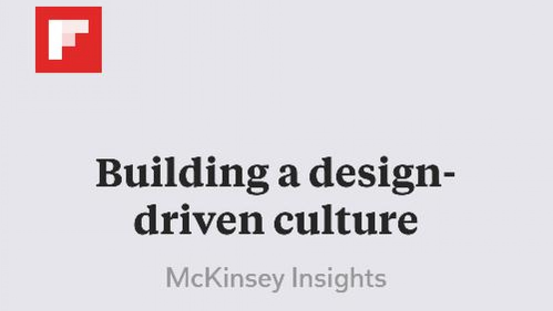 Design driven culture